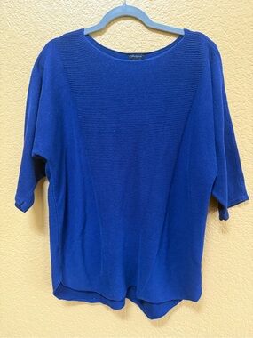 Ann Taylor Relaxed Fit Women's Knit Top in Royal Blue - Large